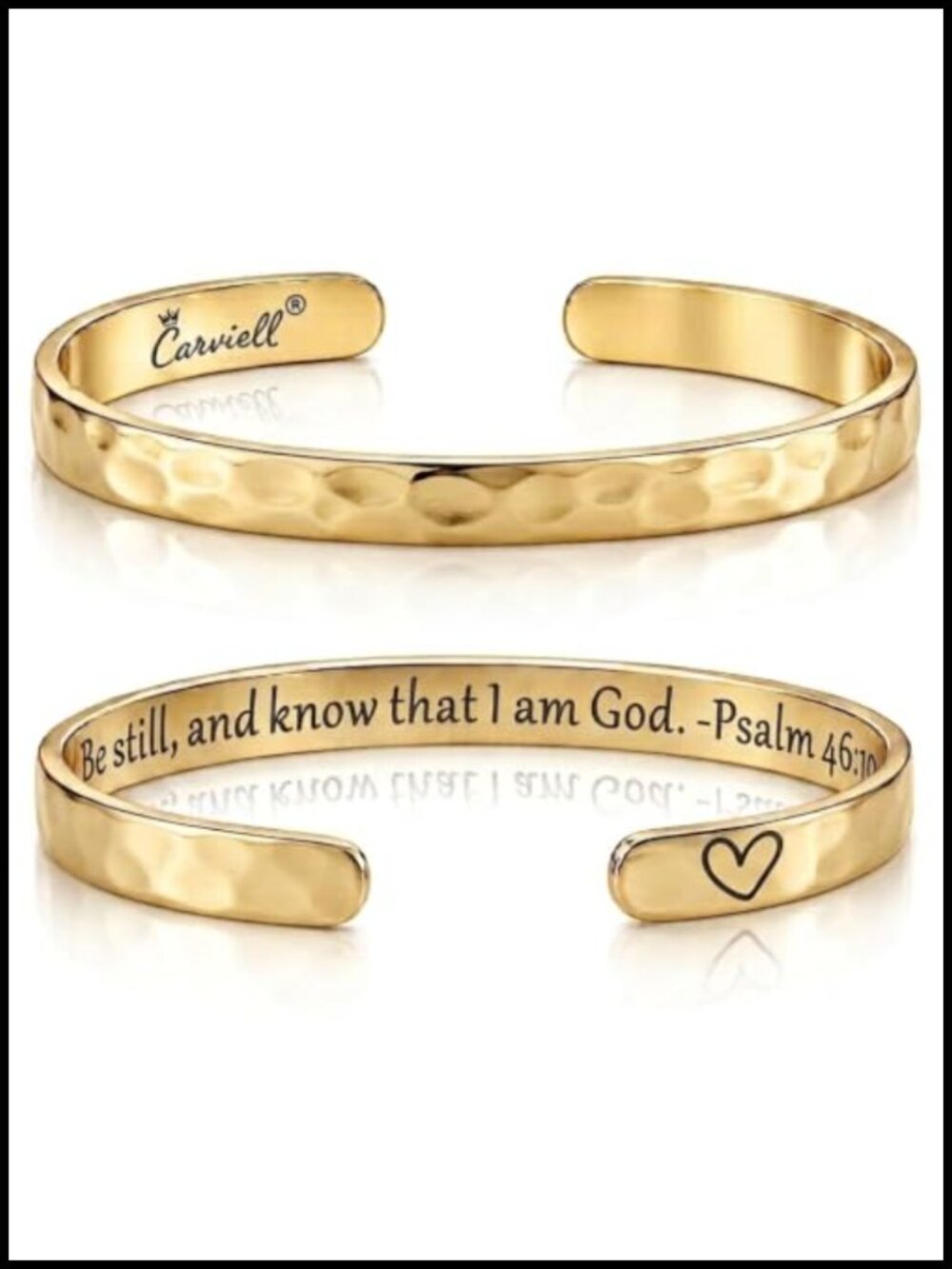 Solid 316L Surgical Stainless Steel Cuff Bracelet Engraved Bible Verse Gift